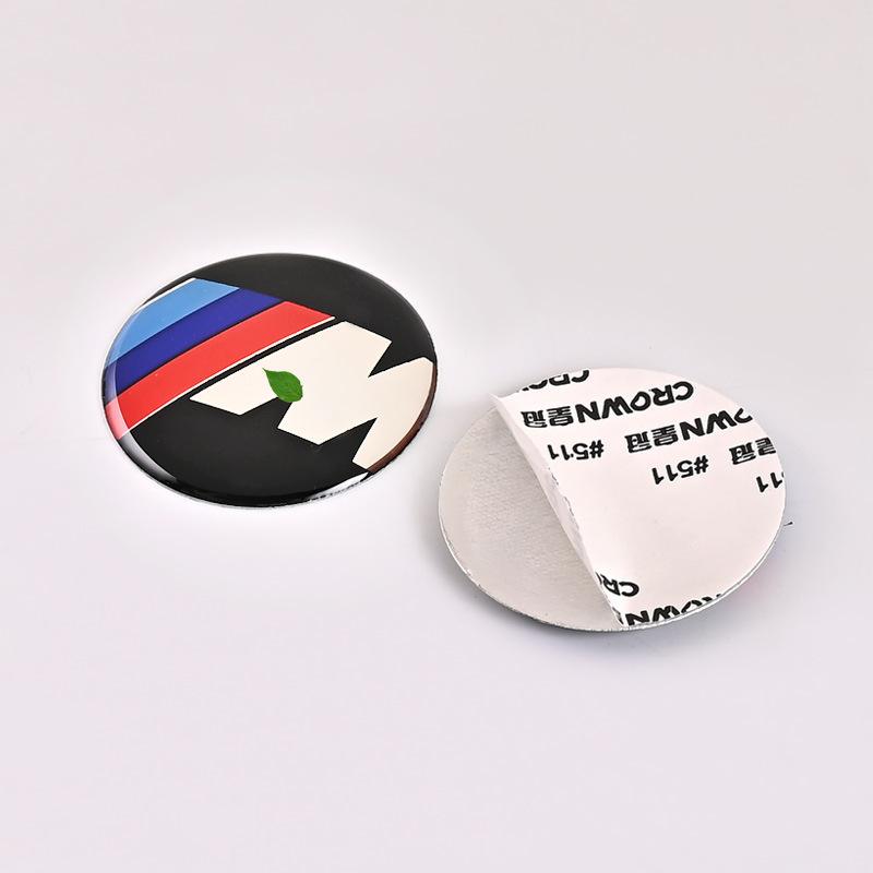 2026 Hot 45mm Car Steering Wheel M Emblem Badge Sticker For BMW E46 G80 F48 E84 G01 F30 G11 X1 X3 X5 X6 G07 F15 Auto Styling Accessories