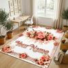 Covor din Catifea de Cristal cu Tematică Grădină Florală Covoraș Moale Personalizat cu Nume Text Decor Casă