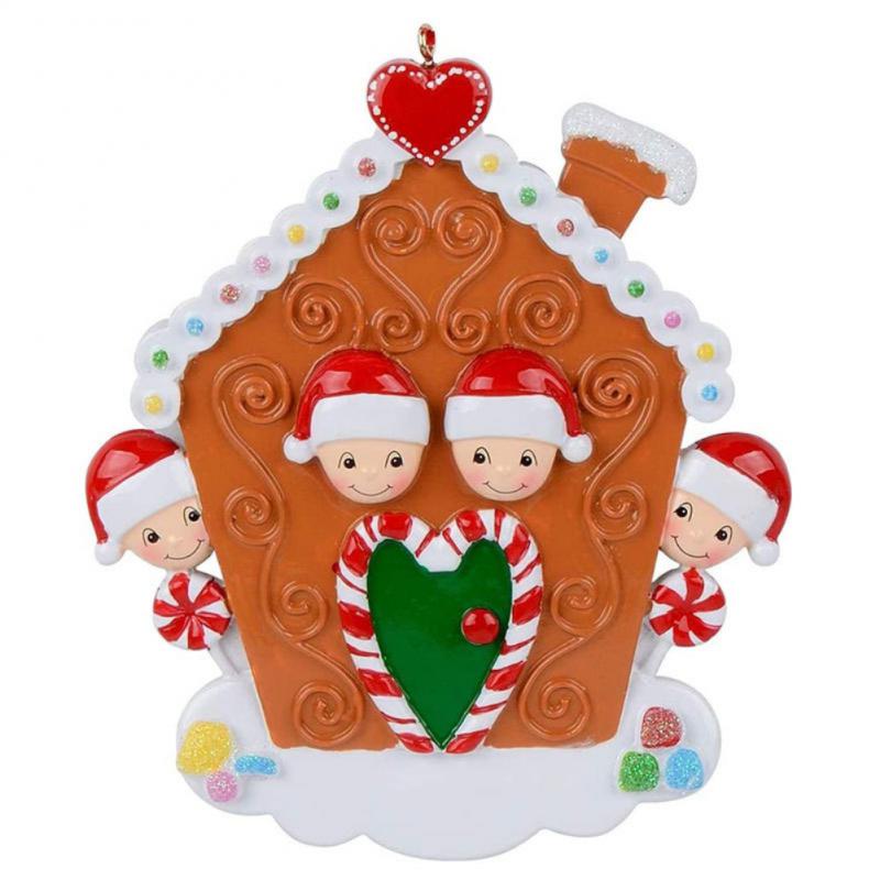 Christmas Tree Family Ornament Hanging Pendant Reindeer DIY Name Card For Holiday Decor Xmas Tree Pendant Crafts Gifts