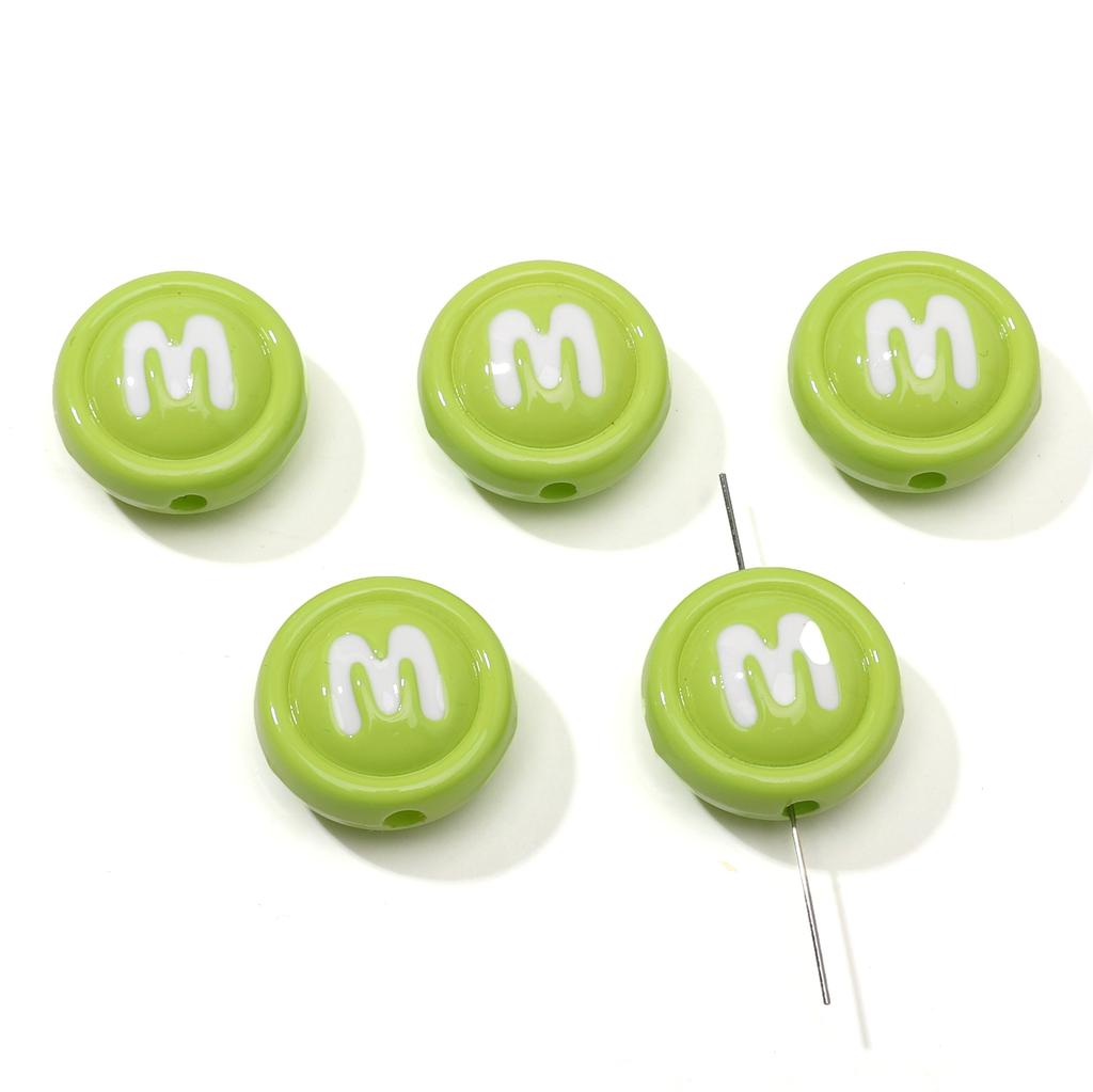 Double Sided Biscuit Charms Enamel M Drip Design for DIY Jewelry 2 or 10 Pcs