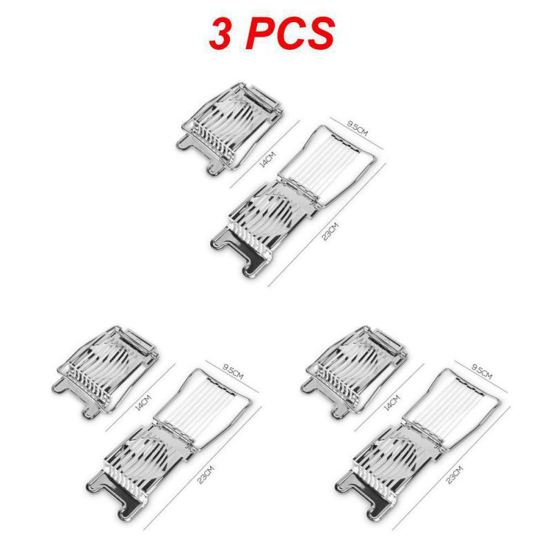 Multifunksjonelle eggskjærere i rustfritt stål Fancy splitter Eggskjæreverktøy Hjem To-i-ett eggskjærer Kjøkkenutstyr
