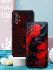 Black Red Ripple Art Phone Case for Samsung Galaxy A55 A35 A17 A07 A15 A13 A25 A51 A71 A72 A73 A32 A52 A52S A41 Soft TPU Shell
