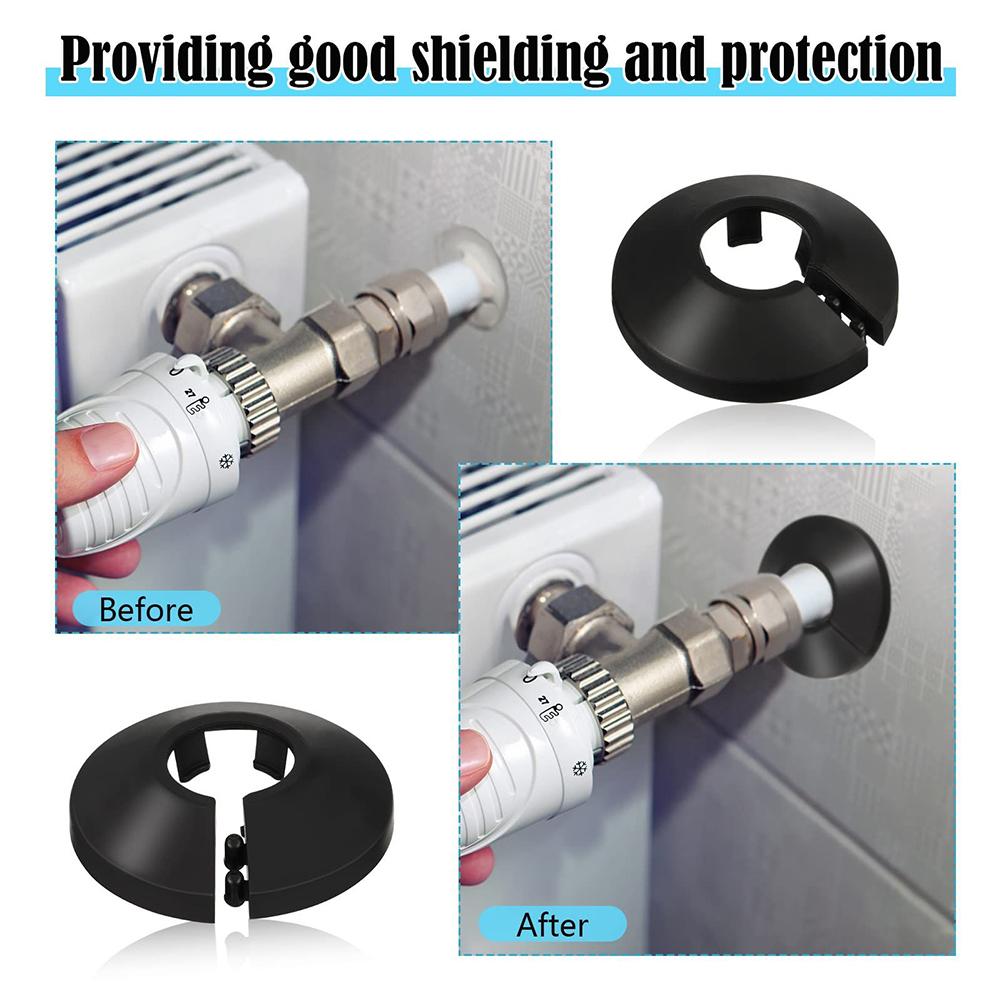 4pc 15mm Chrome Colour Silver Electroplate Radiator Pipes Collars Cover Floor For Angle Valve Heating Radiator Part Hardware