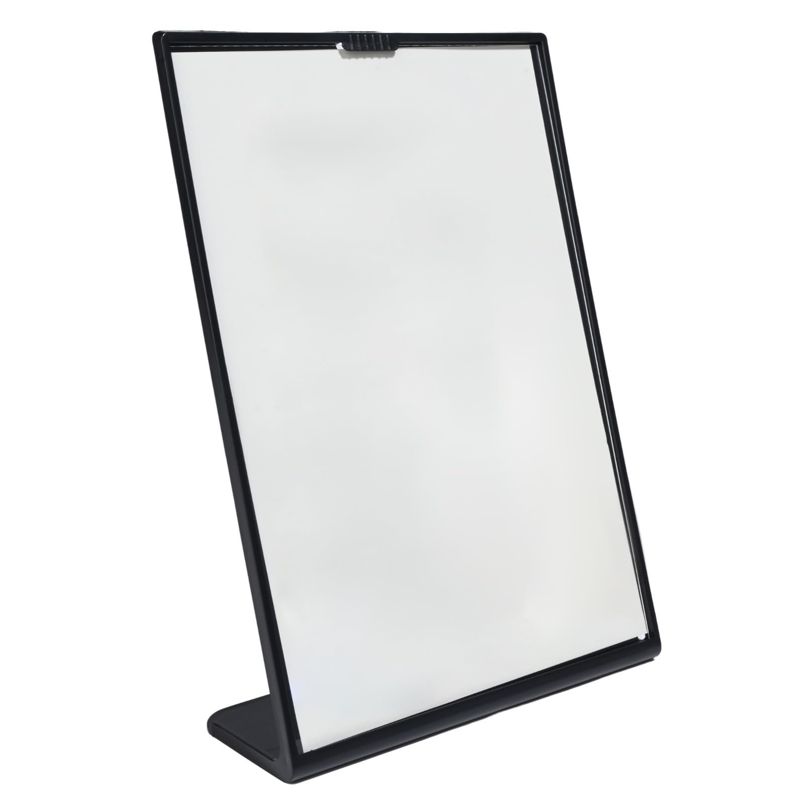 

Rubonarie L-Shaped Plastic Sign Holder, Photo Frame Menu Holder (Black, A5)