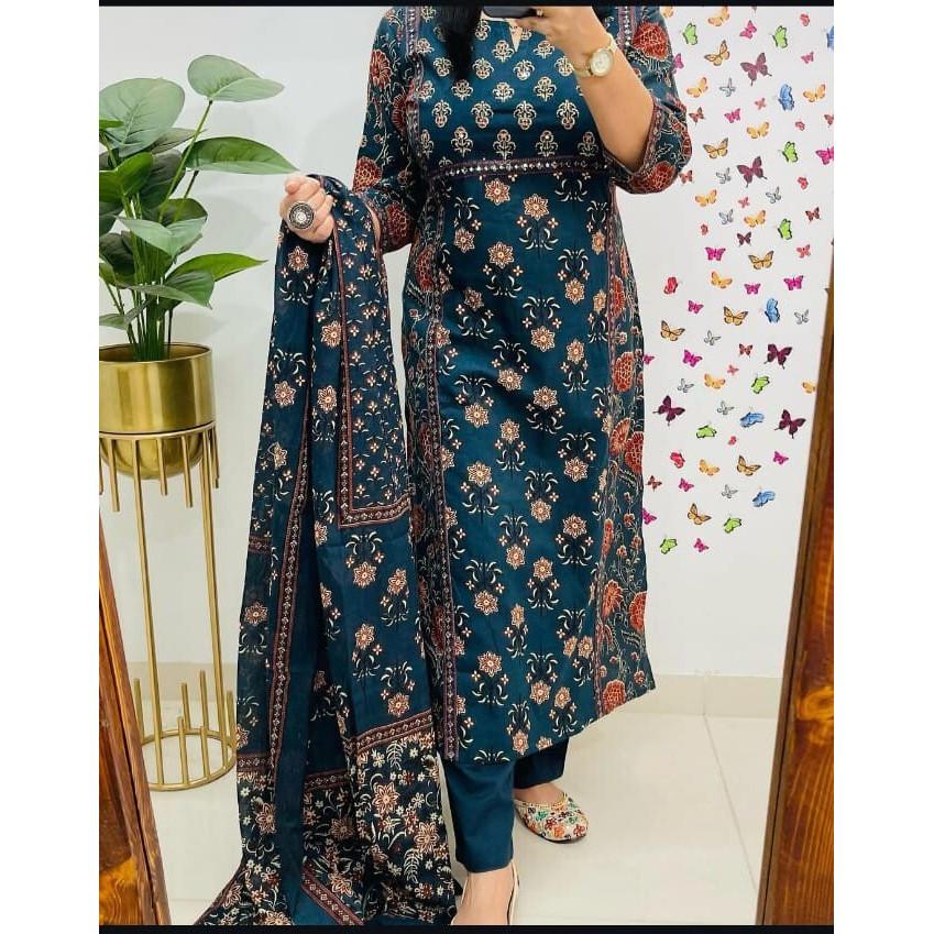 Women Designer Salwar Kameez Kurti Pant Dupatta Set Indian Party Wear Top Tunic SC-2184a