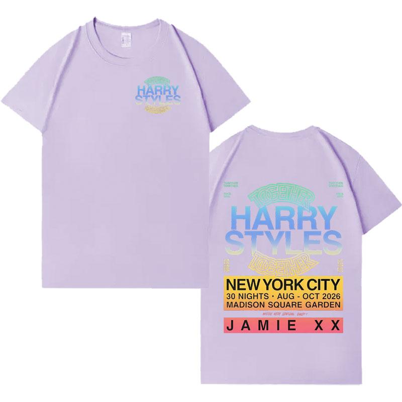 Singer HarryStyle Trendy Album Together Tour Tshirts Aesthetic Pop T Shirt Mens Women Harajuku Loose Oversized Casual T Shrits