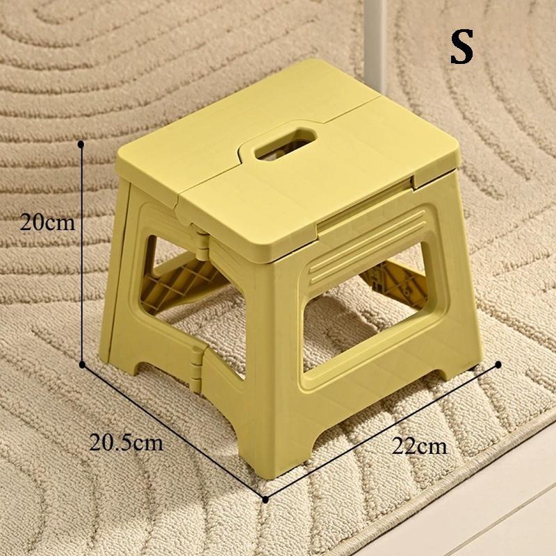 Folding Step Stool Lightweight Plastic Step Stool Foldable Step Stools Non Slip Folding Stools for Kitchen Bathroom Bedroom