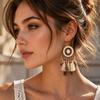 Beads Tassel Earrings Zinc Zinc Alloy Vintage Earrings Elegant Ethnic Earrings Summer