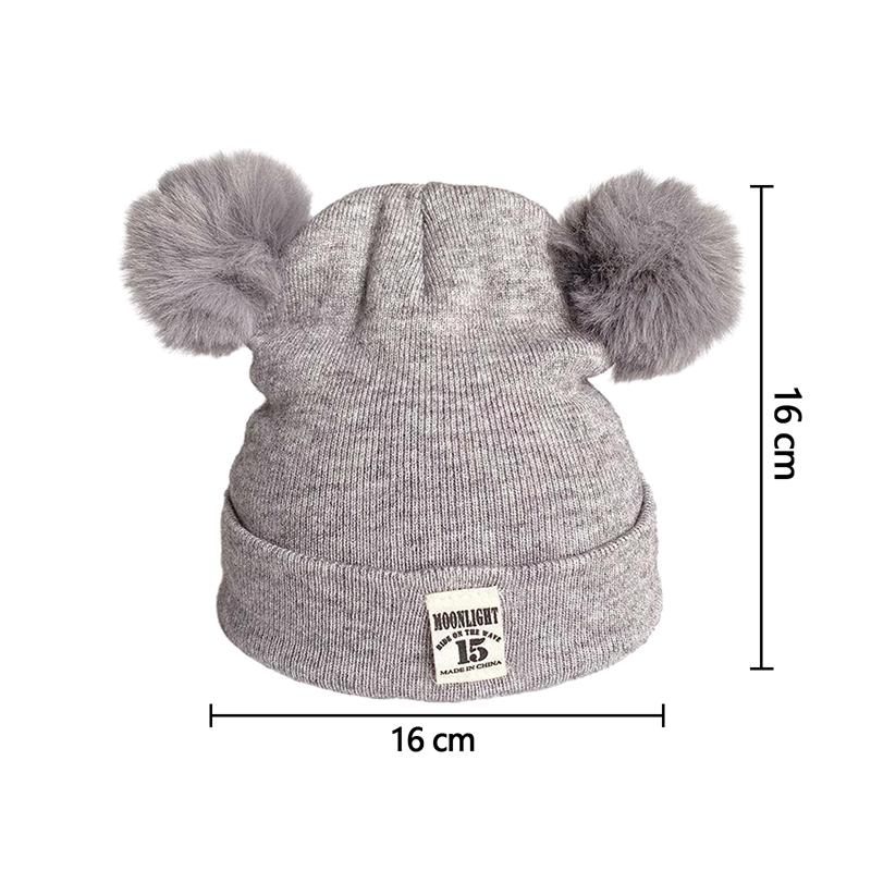 Zimowe dziecięce ciepłe dziecięce czapki z dzianiny z pomponem dziecięce czapki typu beanie jednokolorowe czapki dziecięce dla chłopców dziewcząt akcesoria