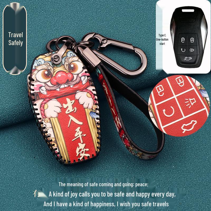 DX7 DX3 DX5 A5 Wing Dance V3 Car Key Fob Protective Case with Buckle