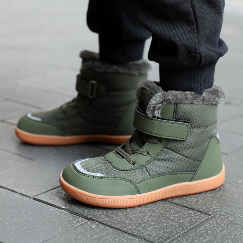 Winter new children's snow boots cotton shoes male and female classmates Korean version versatile velvet thickened warm boots waterproof and wear-