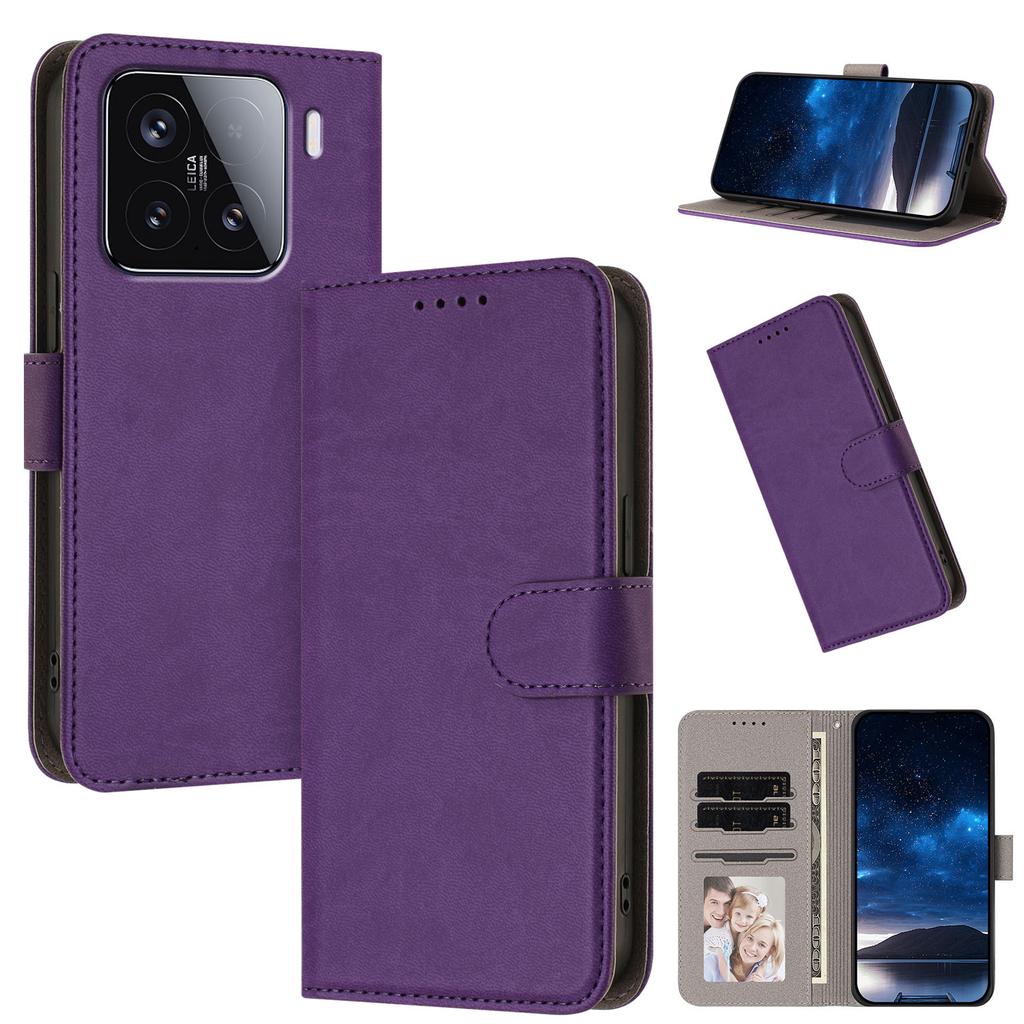 Magnetic Flip Cover Leather Case For Xiaomi 15 Ultra 10T 11T 11 12T 13T 14T 14 15 15T Pro Lite Solid Color Skin Feel Wallet Bags