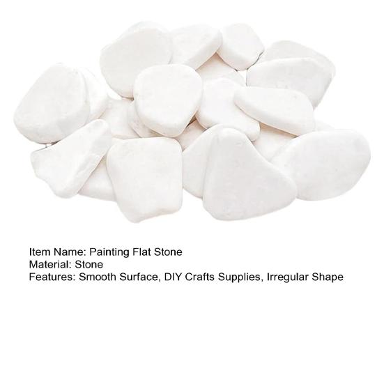 12 Pcs White Painting Rocks 2" to 3" Irregular Shape Rocks Bulk