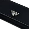 Prada 1MH132 Triangle Logo Plate Long Wallet with Pass Case Flap Folded Wallet