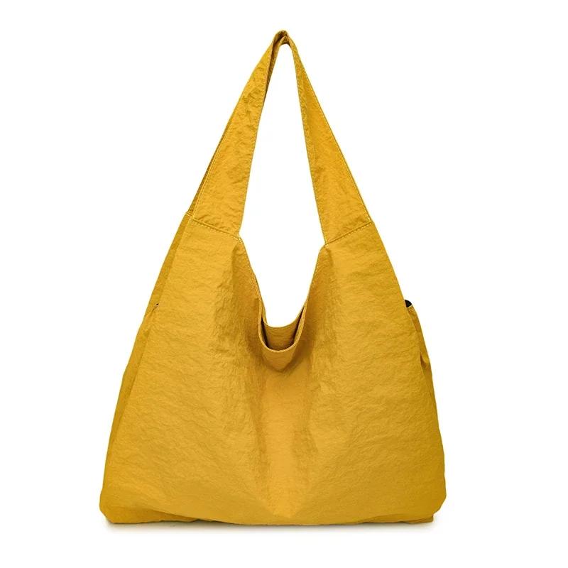 

Large Capacity Solid nyl sweet Shoulder Bags Versatile Commuting Youth Handbags 2026 High Quality Sewing thread Bags for Women жовтий