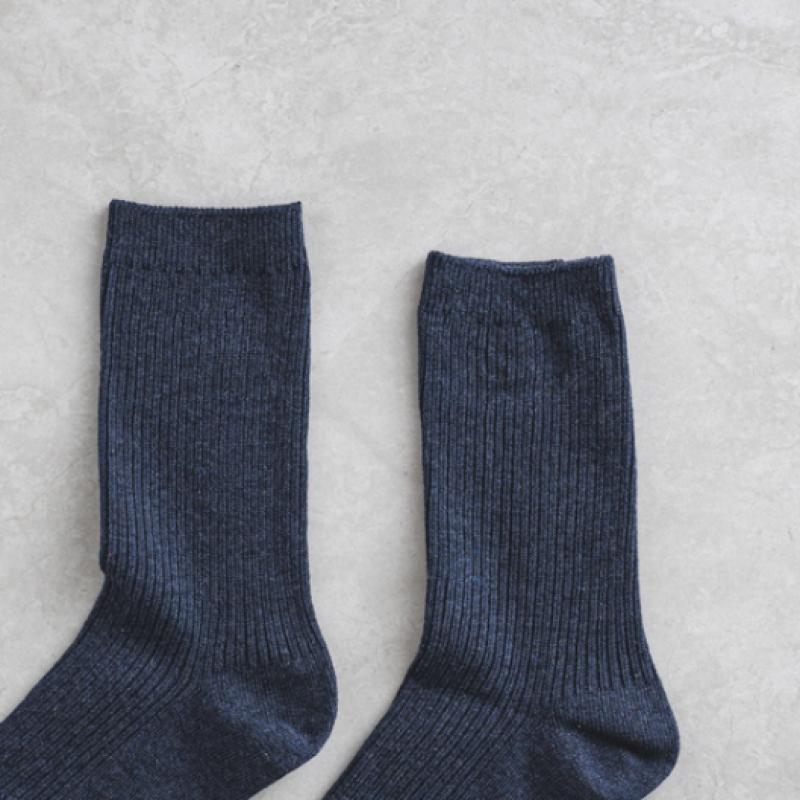 Monfoot Women S Ribbed Long Neck SockS Navy
