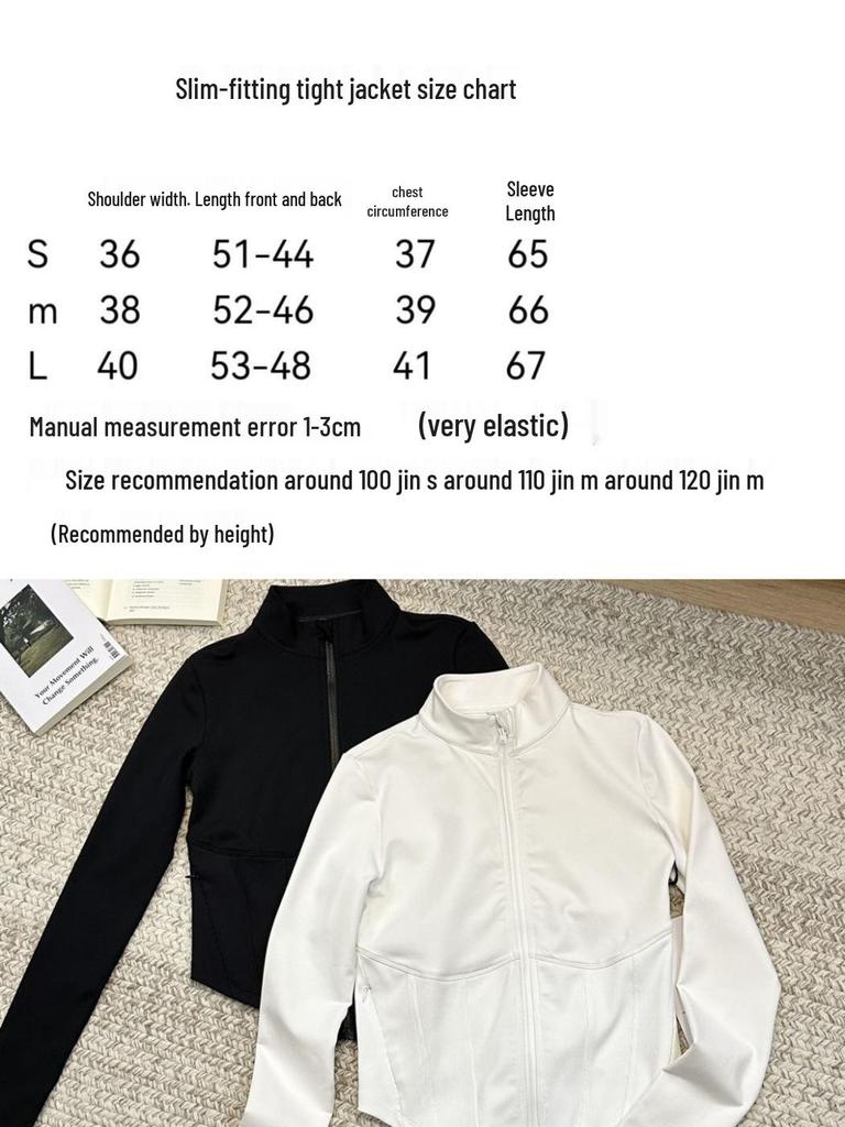 ALO Yoga Schlank geschnittene Langarm-Radjacke mit Stehkragen und Taillenraffung