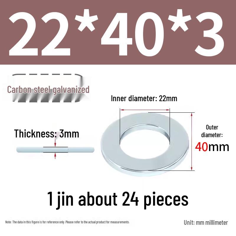 Oversized Thickened Galvanized Iron Flat Washer M2M3456810-M6