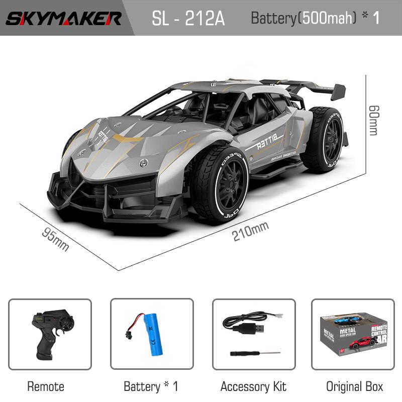 

RC Metal Car Toys 1/24 2.4G High Speed Remote Control Mini Scale Model Vehicle Electric Metal RC Car Toys for Boys Children Gift