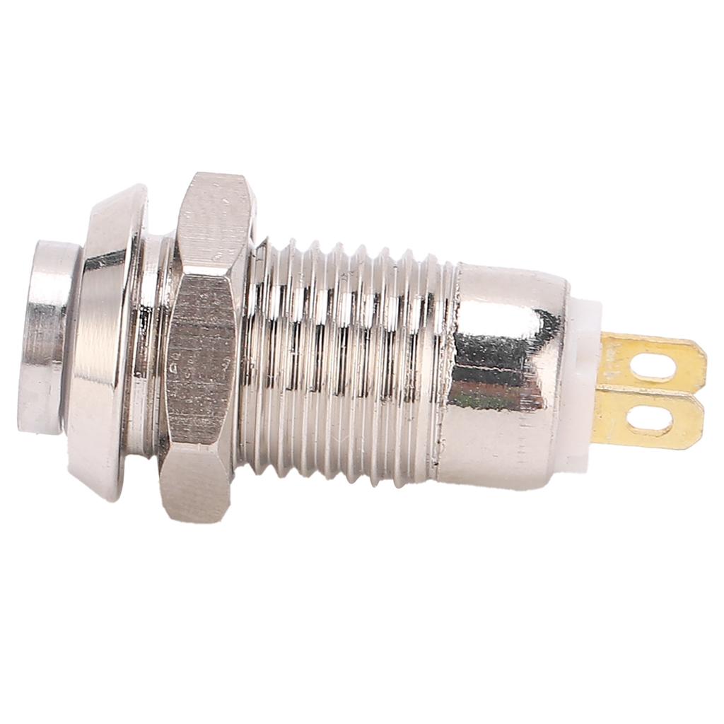 8mm Metalldruckknopfschalter Wasserdichter selbstsichernder Startschalter 3V (Ohne Licht)