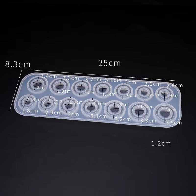 14 Hole Rings Mold Collection Handmade DIY Making Ring Jewelry Silicone Mold Crystal Epoxy Mould Epoxy Resin for Jewelry Making