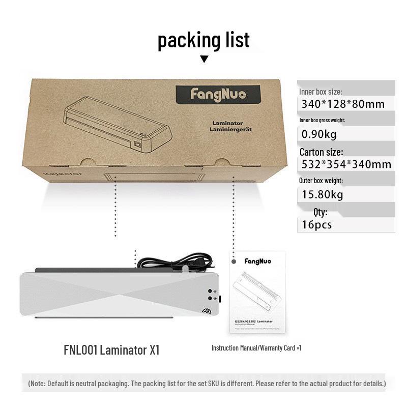 Fangnuo A4 Portable Automatic Laminator for Home & Photos