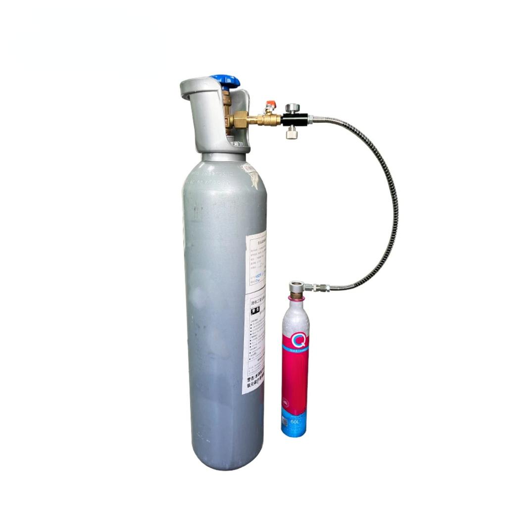 CO2 Refill Adapter  Charging  Quick Connect Cylinder from Large Carbon Dioxide Tank Bottle,Pressure Gauge Hose Line