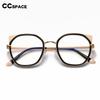 54309 Round Cat Eye Anti Blue Light Optical Glasses Frames Women Tr90 Fashion Computer Eyeglasses Prescription Glasses