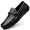 Men's Genuine Leather Shoes Spring 2025 Casual Comfortable Driving Slip-On Loafers Shoes Lightweight Soft Bottom