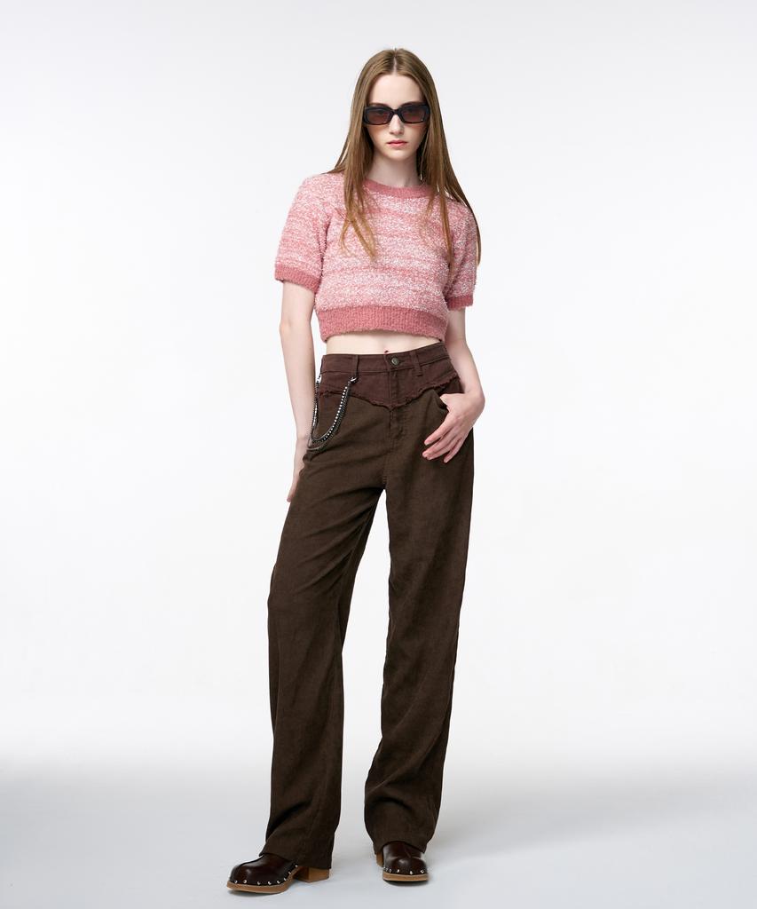 ETMON Corduroy Mix Pants Brown