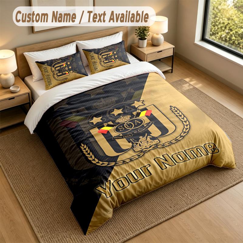 3Pcs Bedding Set Custom Name Text, 1 Sheet 2 Pillowcases Home Bed DecorAnderlecht FC