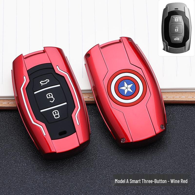 BYD Marvel Car Key Pouch - Fashionable Buckle Remote Shell & Personalized Decor
