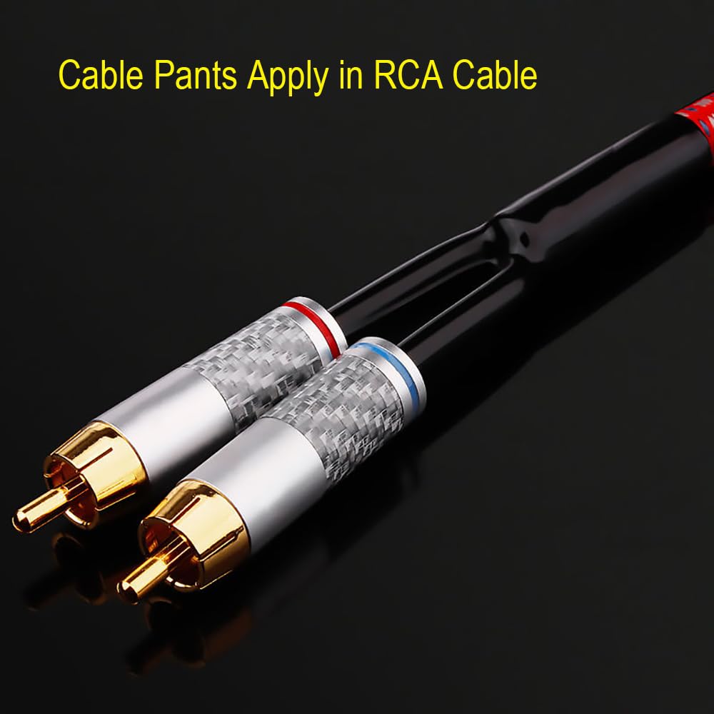Cable Pants,Speaker Wire Pants, Speaker Pants (12mm- 2X 5.5mm, 8-Pack, Black) Dressing Up Or Protecting Your Cable Wires