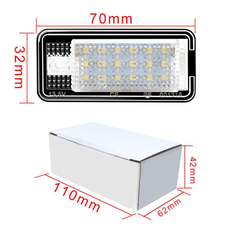 Led License Plate Light Suitable For A3 S3 A4 S4 A6 C6 A8 S8 Q7 Led License Plate Light Car Led License Plate Light