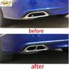Steel Chrome Rear Tail Exhaust Pipes Frame Cover Trim For Honda Accord 2018-