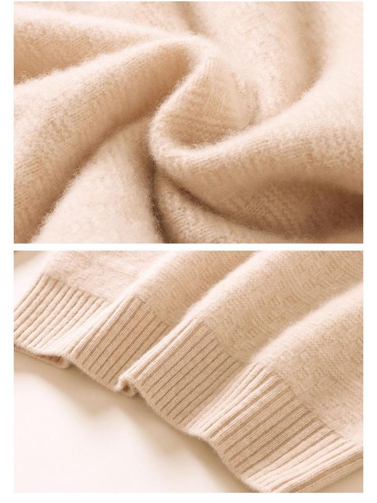 Pull en Cachemire à Col Rond pour Femme - Coupe Ample, Pull de Base Automne Hiver