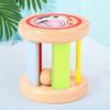 Baby Rattle Toy Baby's Rattle Grasping Wooden Handbell for Baby's Attention Attracting