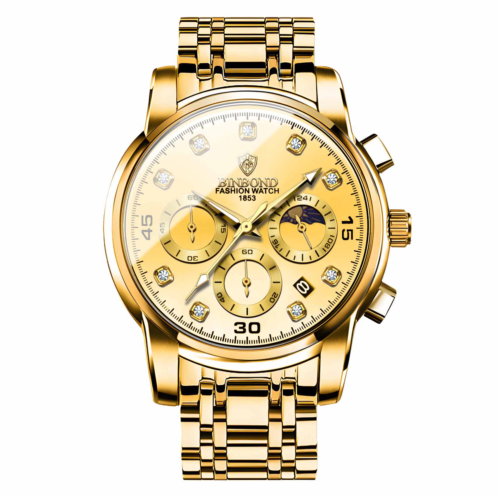 

Мужские водонепроницаемые светящиеся наручные часы-будильник для бега One Size