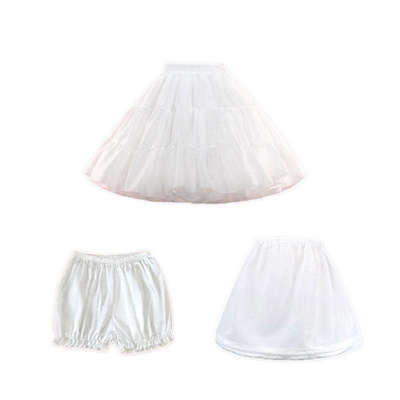 2/3pcs Hoop Skirt Petticoat for Women Underskirt for Wedding Dress Ball-Gown Girls Crinoline-Slips White/Black