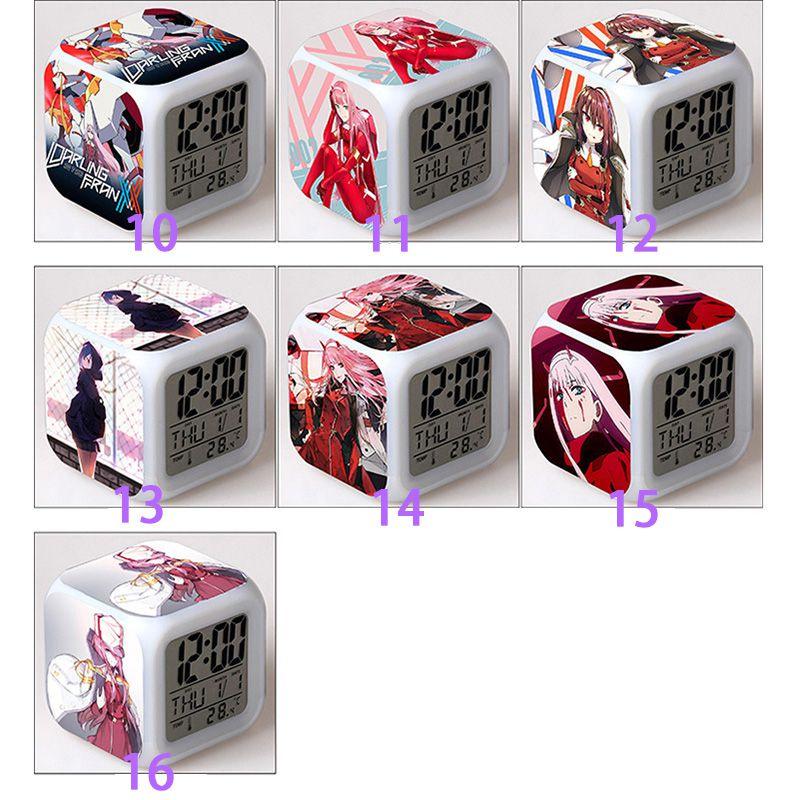 Premium Quality Darling In The Franxx Multi-function 7color Led Alarm Watch Clock For Every Room