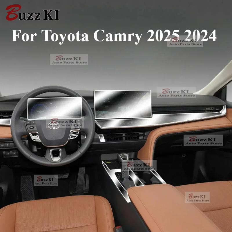 For Toyota Camry 2024 2025 Accessories interior film transparent TPU Gear Panel GPS Center Console PPF Protection repair Sticker
