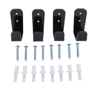 4PCS Hockey Stick Rack Black Acrylic Hockey Stick Holder Wall Mount Versatile Hockey Stick Hanger for Club Bar Garage