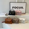 New fashionable solid color cross pattern portable shoulder oblique span trendy women's bag