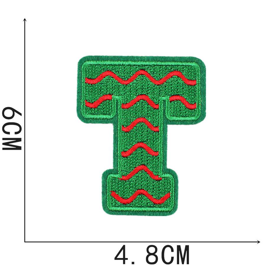 New Christmas Letter Embroidery Cloth Sticker Christmas Tree Towel Embroidery Patch Sticker Snowman Snowflake Computer Embroidery Chapter Boy