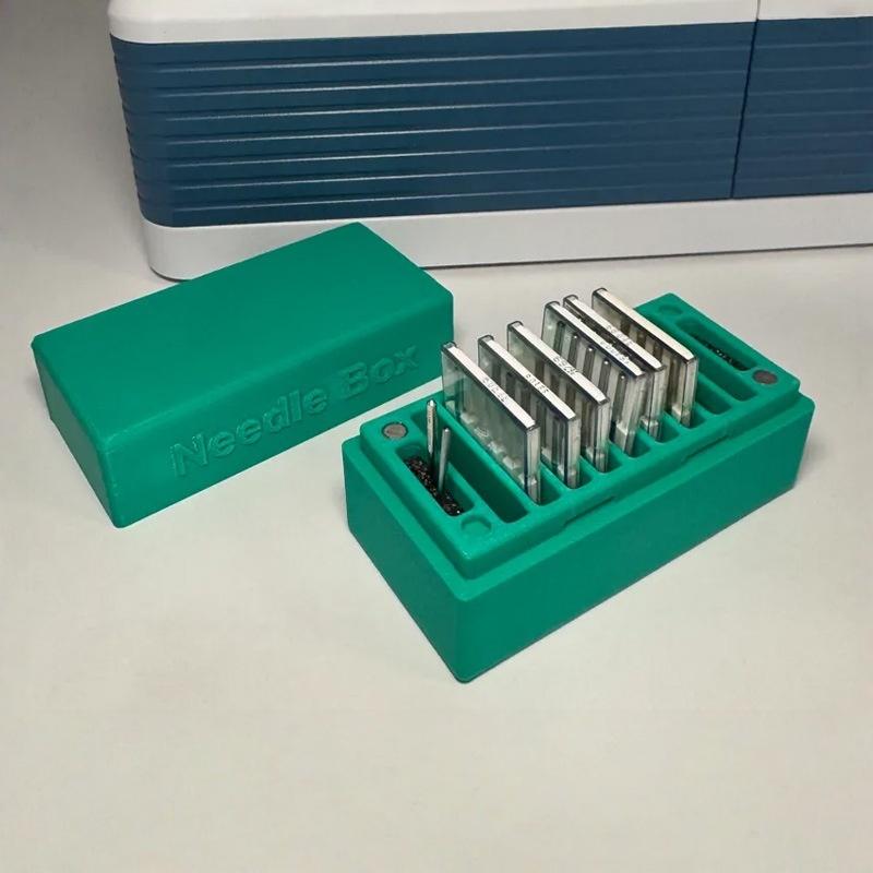 1 Stück tragbare Aufbewahrungsbox mit 9 Fächern Nähmaschinennadel-Organizer-Etui für Zuhause, Rückzugsort, Gildenmeeting, Ideales Geschenk für Bastler