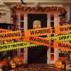 Halloween Decor Warning Tape Signs Halloween Prop Window Party Danger Warning Lline Home Decor Isolation Fright Tape Bundle