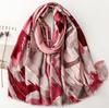 Winter Abstract Painting Floral Fringe Viscose Shawl Scarf Lady High Quality Print Pashmina Stole Bufandas Muslim Hijab 180*90Cm