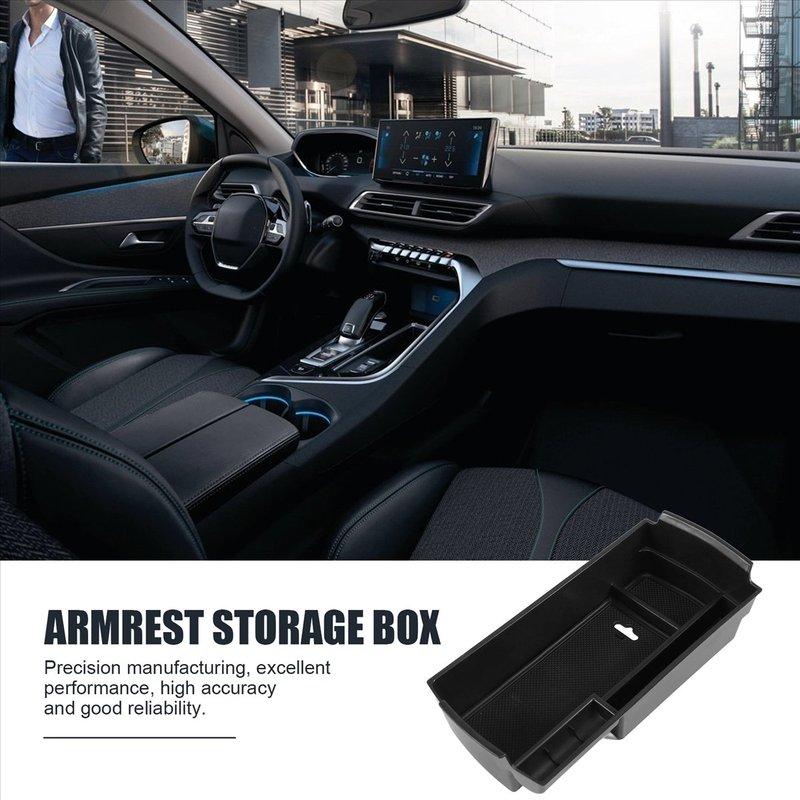 DT08 Armrest Storage Box, for Peugeot 3008 3008GT 5008 2017- Center Console Organizer Car Door Handle Storage Tray
