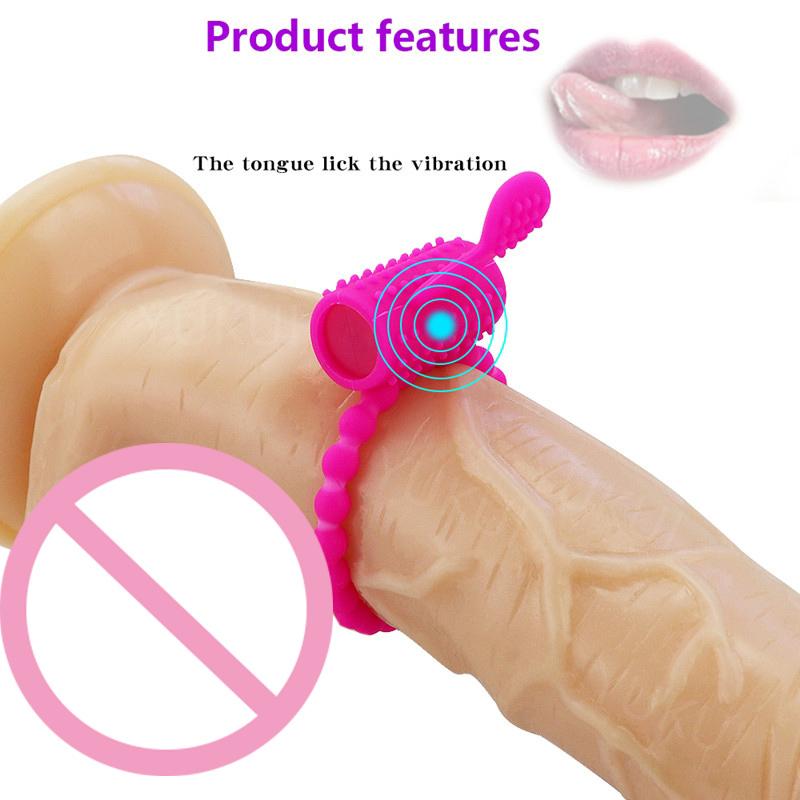 Vibrating Penis Ring Clitoral Stimulator Orgasm Lock Cock Rings Vibrator for Man Delay Ejaculation Erotic Sex Toys For Couple