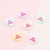 Cute Scrapbooking Craft Heart Shaped Phone Decoration Cabochon Glue Flat Back Embellishment
